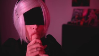 Nier Automata 2B cosplay – hot 18 yo cosplayer anal & Ahegao