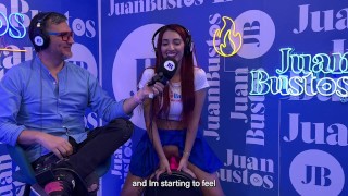 Jessica Sodi fulfills fantasy and cums with her big tits in the sex machine Juan Bustos podcast